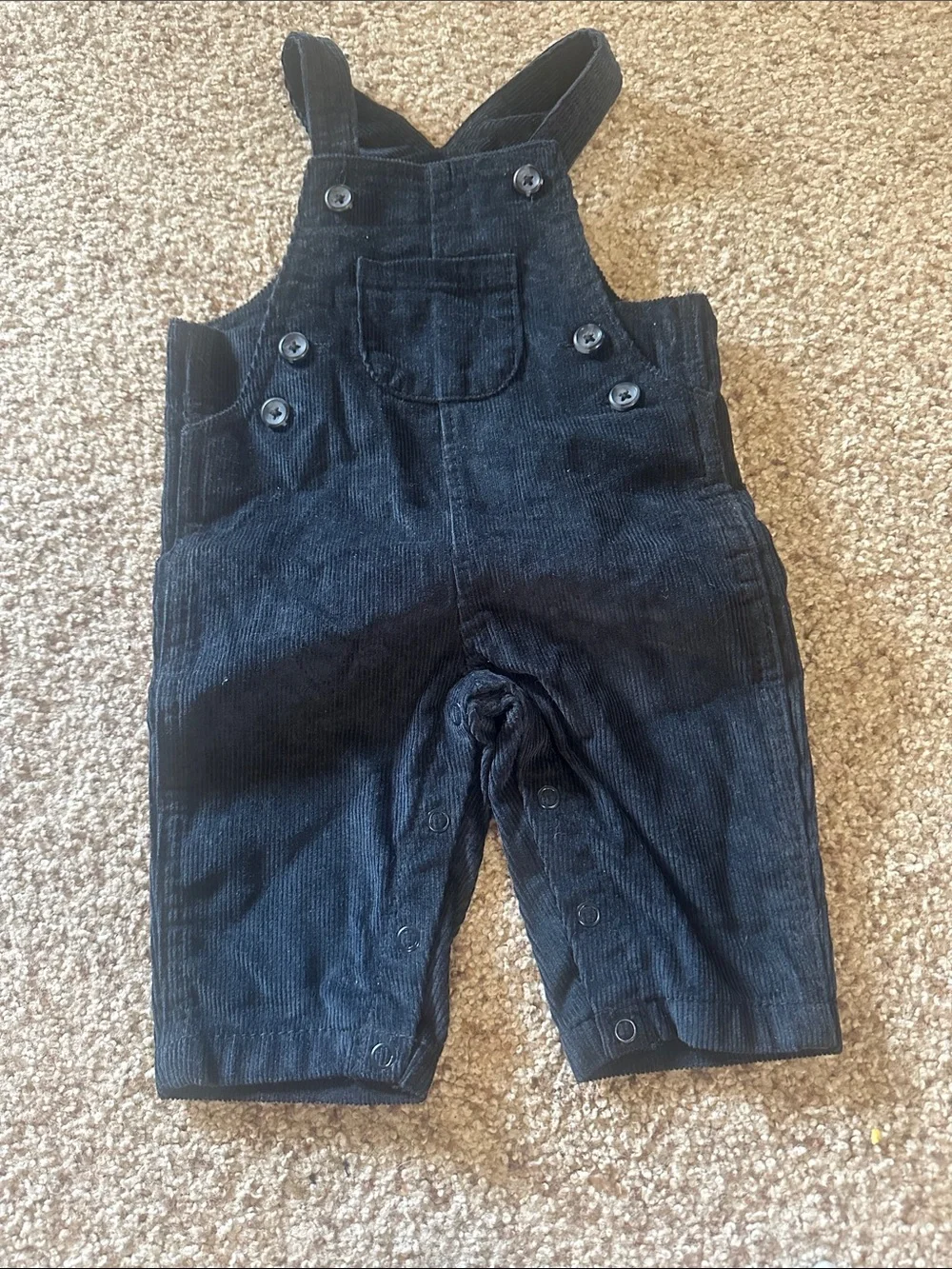 Carter's Black Corduroy Overalls